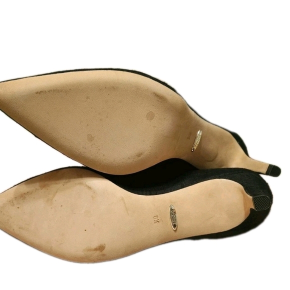 Badgley Mischka heels,black 2 " Pointed Toes **Dustbag Included**     SIZE 8.5 - Picture 6 of 16